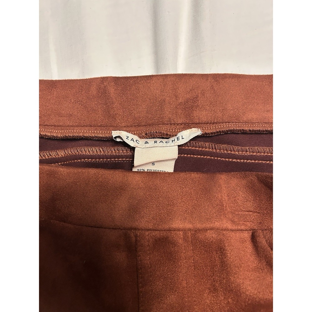 Zac & Rachel Women's Small Burnt Orange Brown Skinny Pants Soft Stretch Comfort - Picture 3 of 5